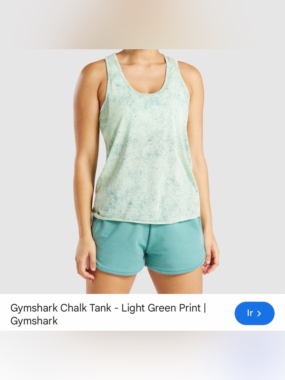 Gymshark chalk Tank Top